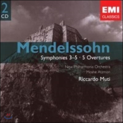[중고] Riccardo Muti & Klaus Tennstedt /  멘델스존 : 교향곡 3번 스코틀랜드 4번 이탈리아 5번 종교개혁 서곡 Mendelssohn : Symphonies No.3 Scottish, No.4 Italian, No.5 Reformation, Ovreutres (수입/2CD/19