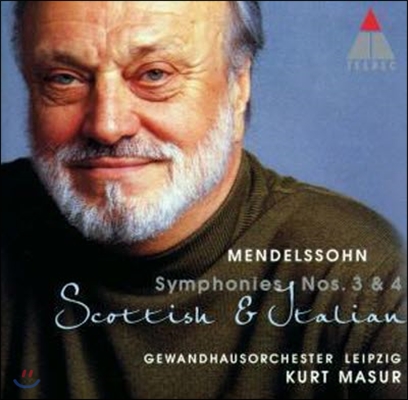 [중고] Kurt Masur / Mendelssohn : Symphonies No.3, No.4 (수입/8573809702)