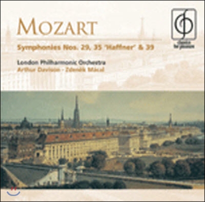 [중고] Arthur Davison , Zdenek Macal / 모차르트 : 교향곡 29, 35, 39번 Mozart : Symphonies Nos.29, 35 & 39 (수입/724357579827)