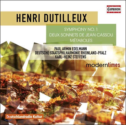 Paul Armin Edelmann 디티외: 교향곡 1번, 장 카수에 의한 2개의 소네트, 메타볼 (Dutilleux: Symphony no.1, Metaboles, Deux sonnets de Jean Cassou)