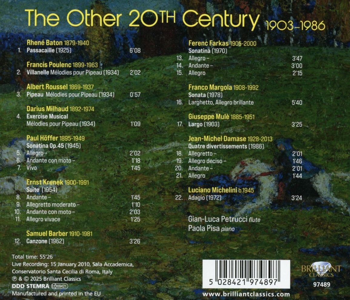 Gian-Luca Petrucci / Paola Pisa (지안루카 페트루시 / 파울라 피사) 20세기의 다양한 음악 (The Other 20th Century 1903-1986)