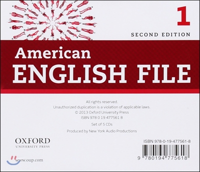 American English File 2e 1 Class Audio CDs: American English File 2e 1 Class Audio CDs