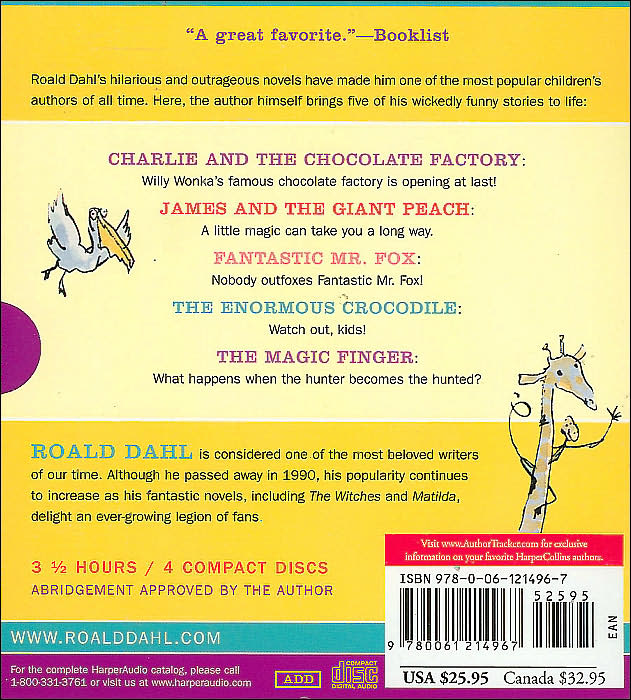 The Roald Dahl Audio CD Collection : Charlie, Fantastic Mr. Fox, Enormous Crocodile, Magic Finger : Audio CD