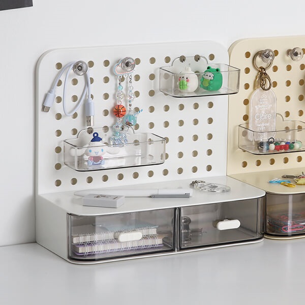 히키스 데스크 미니 타공판 서랍 오거나이저 책상정리 수납 꾸미기