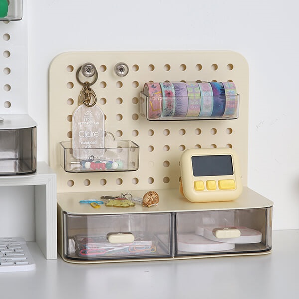 히키스 데스크 미니 타공판 서랍 오거나이저 책상정리 수납 꾸미기