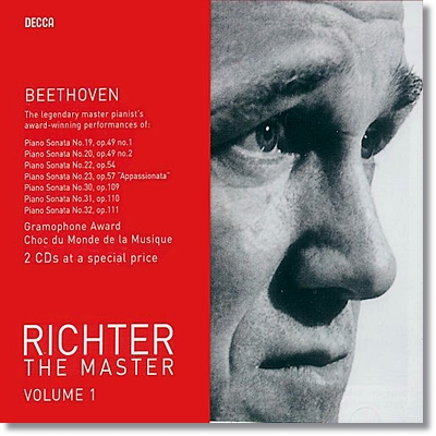 Sviatoslav Richter 베토벤: 피아노 소나타 19 20 22 23 30 31 32번 (The Master Volume 1) 스비아토슬라프 리히테르 