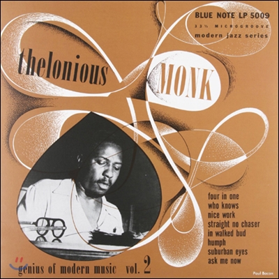 Thelonious Monk - Genius Of Modern Music Vol.2 [10인치 Vinyl]
