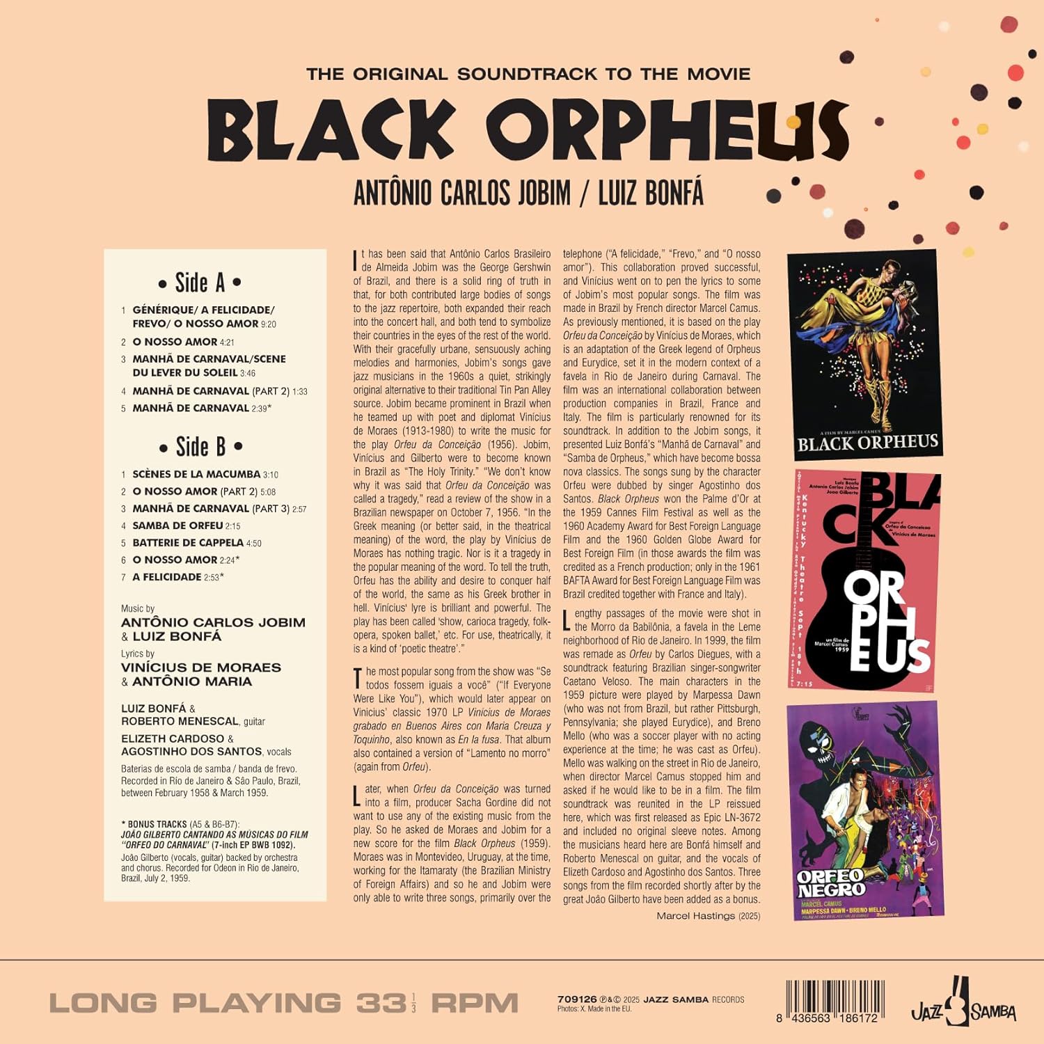 흑인 오르페 영화음악 (Black Orpheus Original Soundtrack) [LP]