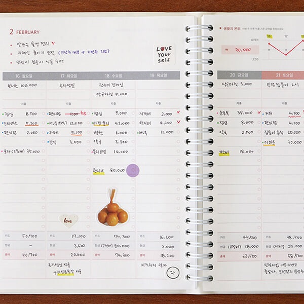 2026 생활의 온도 스프링 가계부 (날짜형 1년용)