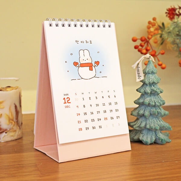 오첵 2026년 15개월 미니탁상달력 마음따뜻