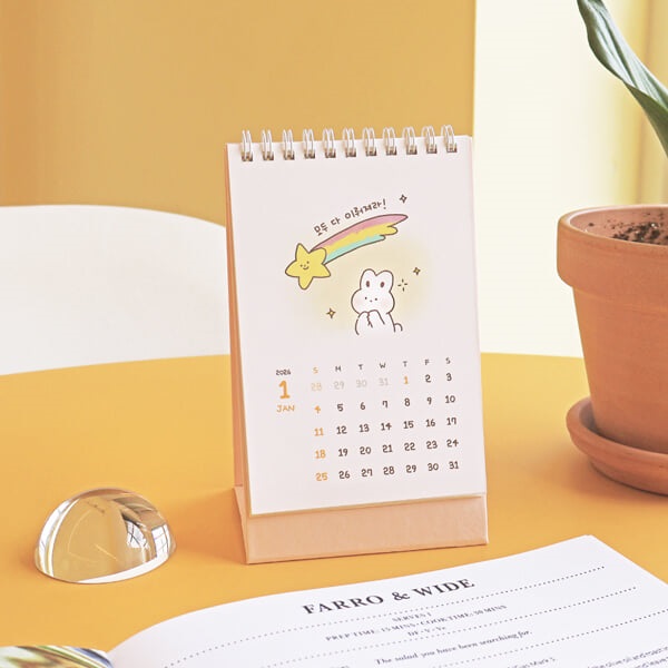 오첵 2026년 15개월 미니탁상달력 마음따뜻