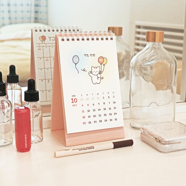 오첵 2026년 15개월 미니탁상달력 마음따뜻