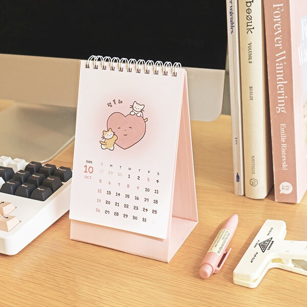 오첵 2026년 15개월 미니탁상달력 마음따뜻