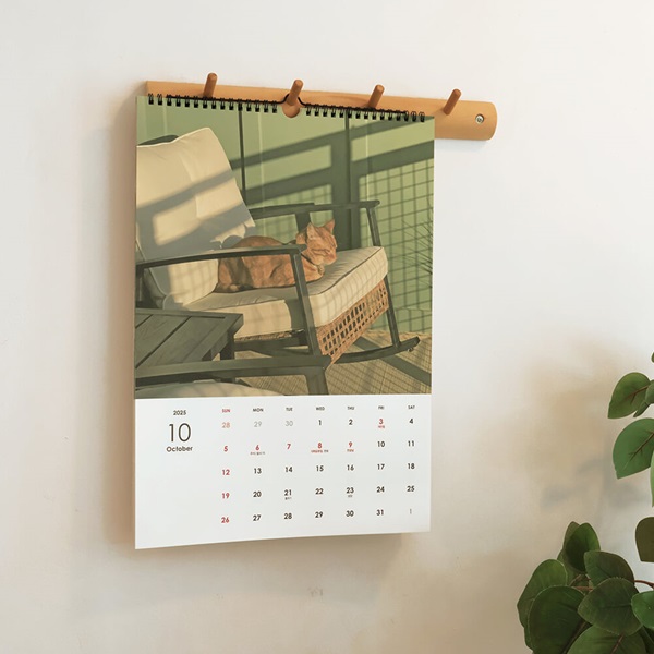 오첵 2026년 15개월 벽걸이달력 올마이데이즈