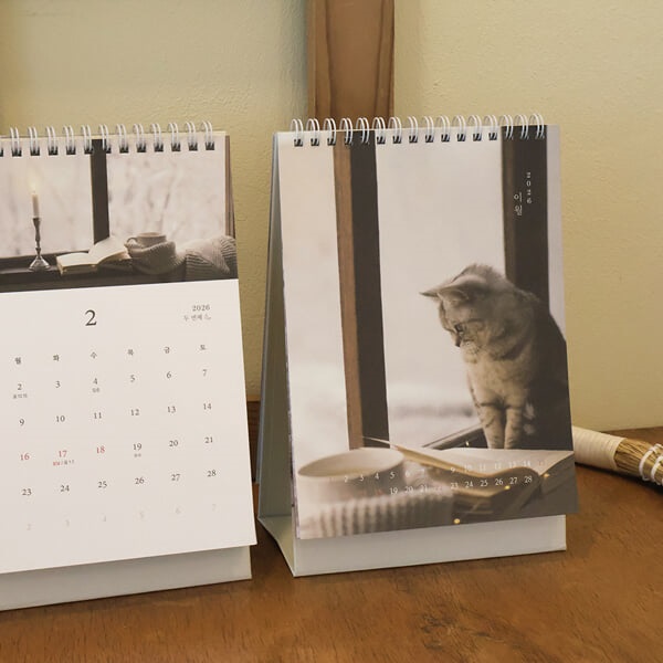 오첵 2026년 15개월 탁상 달력 나의사계절