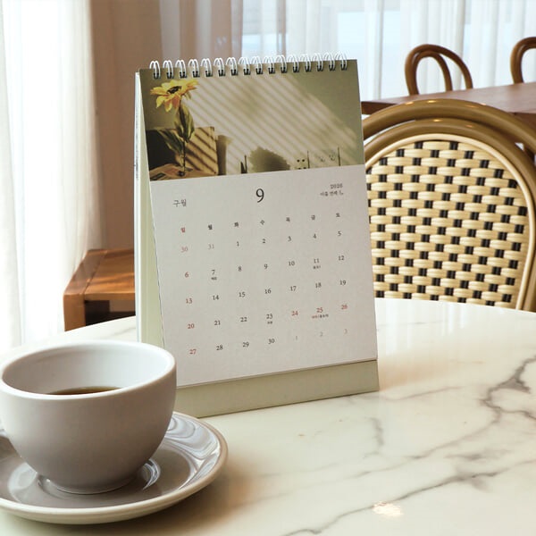오첵 2026년 15개월 탁상 달력 나의사계절