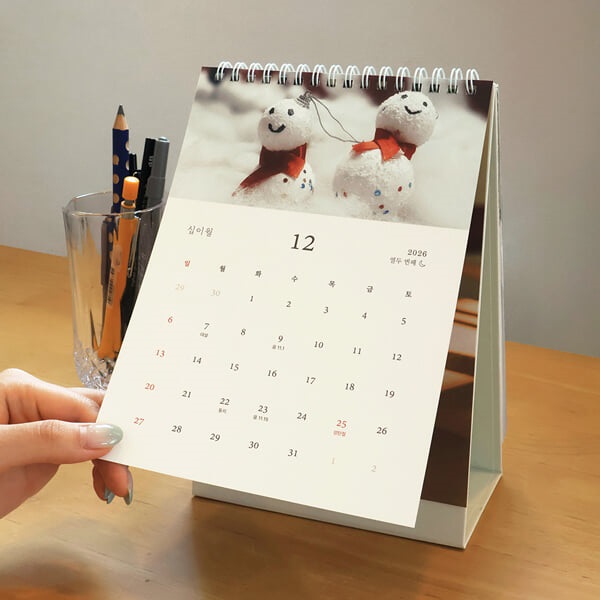 오첵 2026년 15개월 탁상 달력 나의사계절