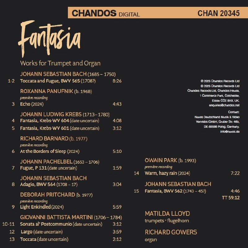 Matilda Lloyd / Richard Gowers (마틸다 로이드 / 리차드 가워스) - 환타지아 - 트럼펫과 오르간을 위한 작품집 (Fantasia - Music for Trumpet & Organ)