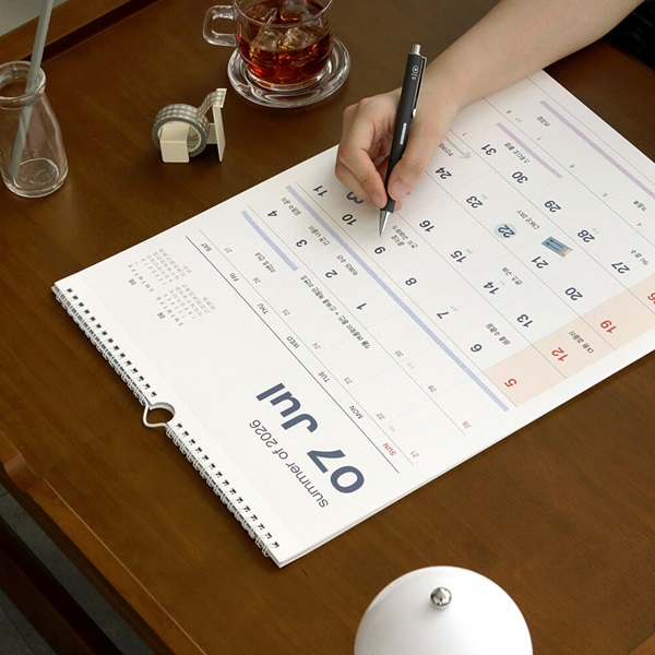 아이코닉 2026 플로우 월 캘린더 (벽걸이 달력 스케줄러)