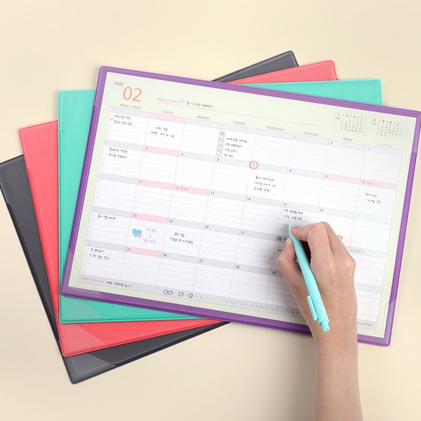 2026 한정판 먼슬리매트 (날짜형) + 일정관리스티커