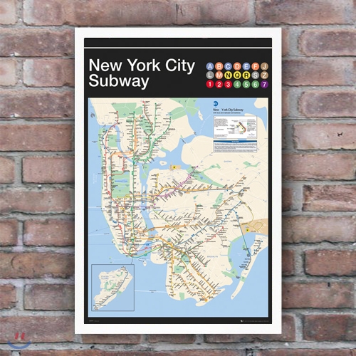GN0797 뉴욕 지하철 맵