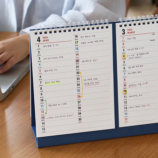 2026 루나 옛날 2달 음력 탁상 달력 (절기 데스크 캘린더)