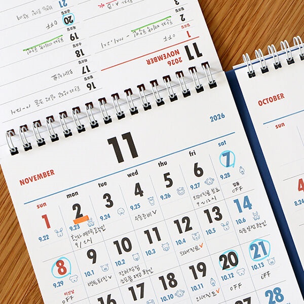 2026 루나 옛날 2달 음력 탁상 달력 (절기 데스크 캘린더)