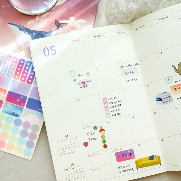 [예스24배송] 2026 마이스토리 다이어리 v11 (날짜형) + 일정관리스티커