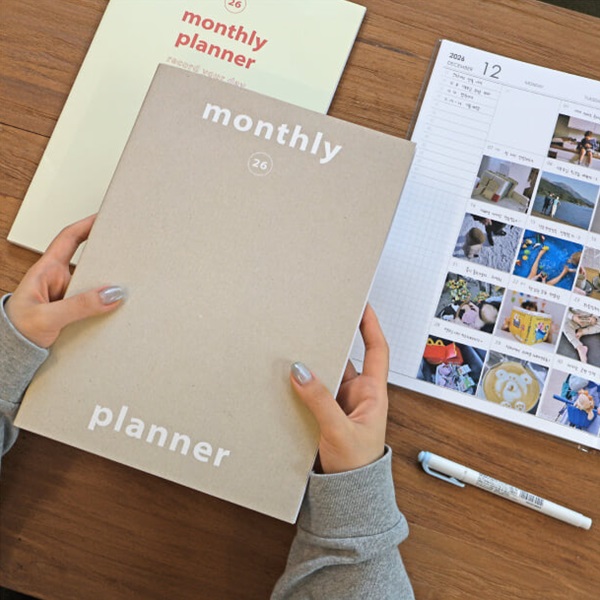 오첵 2026 날짜형 먼슬리플래너 A4