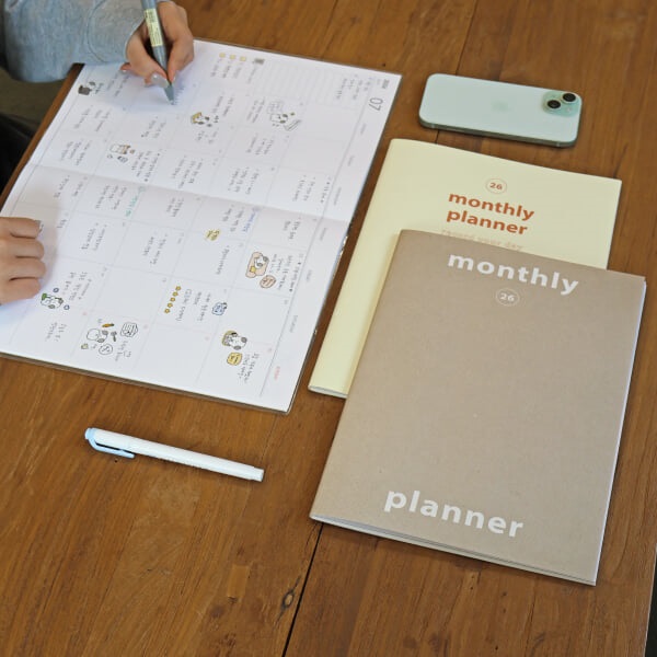 오첵 2026 날짜형 먼슬리플래너 A4