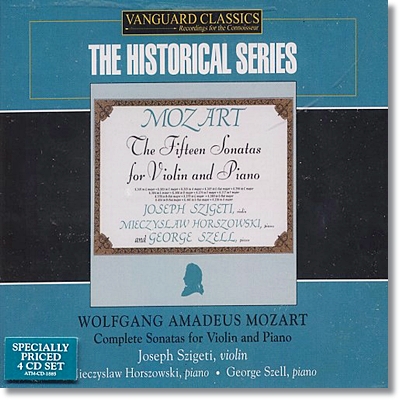 Joseph Szigeti 모차르트 : 바이올린과 피아노를 위한 소나타 전집 (The Historical Series)