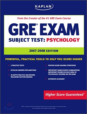 Kaplan GRE Exam : Subject Test, Psychology (2007-2008)