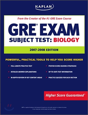 Kaplan GRE Exam : Subject Test, Biology (2007-2008)