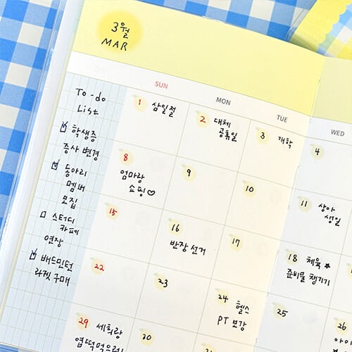 체크 앤 후르츠 만년 데일리 플래너 - 6MONTHS
