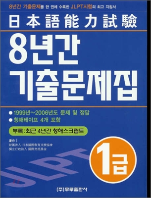 일본어능력시험 1급 8년간 기출문제집