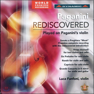 Luca Fanfoni 파가니니: 기도 소나타, 대협주곡 (Paganini: Rediscovered)