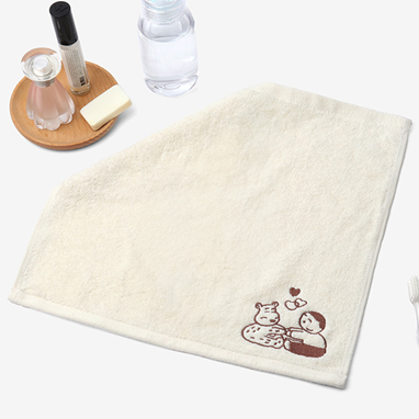 자수 핸드 타올