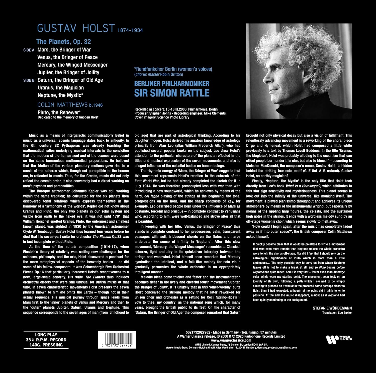 Simon Rattle 홀스트: 혹성 (Holst: The Planets) [LP]