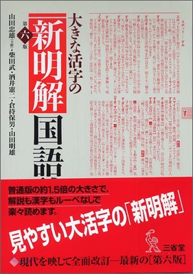 大きな活字の新明解國語辭典