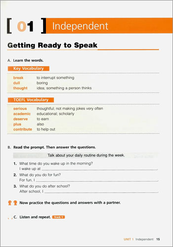 Basic Skills for the TOEFL iBT Speaking 1