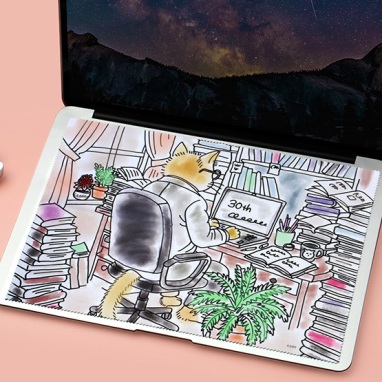 김영하 일러스트 극세사 노트북 덮개