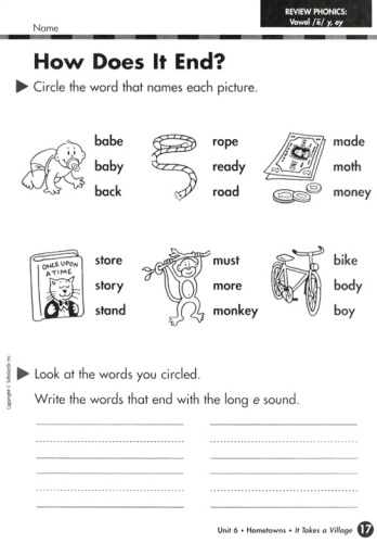 Literacy Place 1.6 Hometowns : Practice Book
