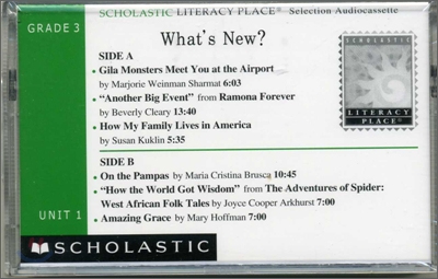 Literacy Place 3.1 What's New? : Cassette