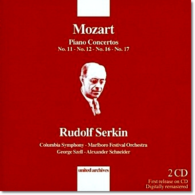 모차르트 : 피아노 협주곡 11, 12, 16 &amp; 17번 - 루돌프 제르킨 