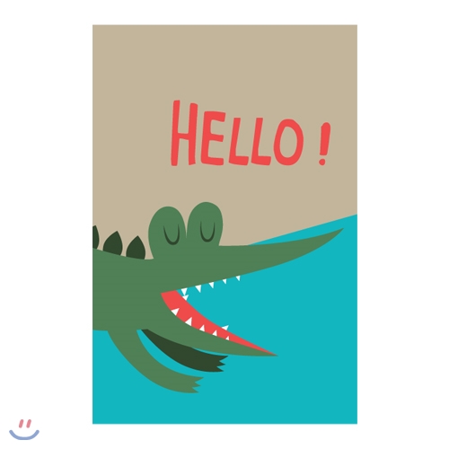 왈가닥스 비프렌드 포스트카드 엽서 - alligator