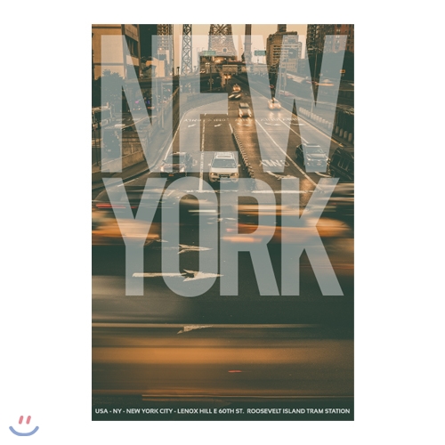 왈가닥스 타이포그래피 포스트카드 엽서 - new york