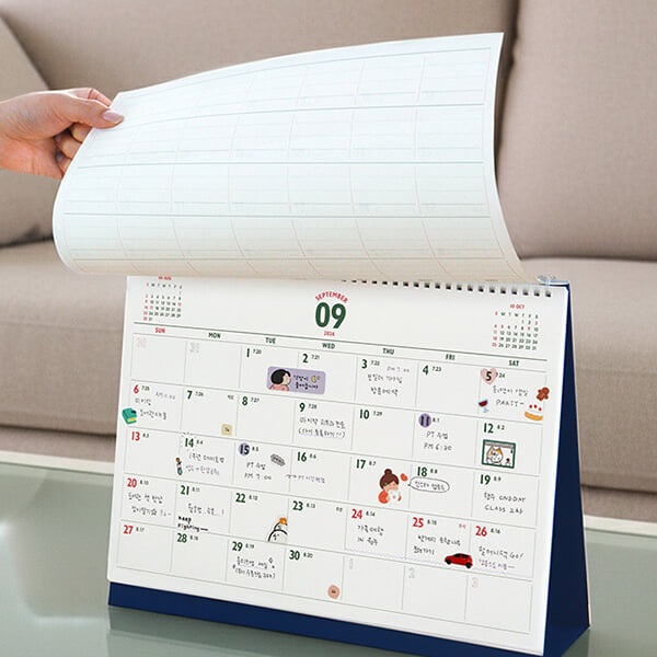 (26-27) 루나 레트로 2년 대형 B4 탁상 달력 (26년 1월~27년 12월, 음력, 절기)