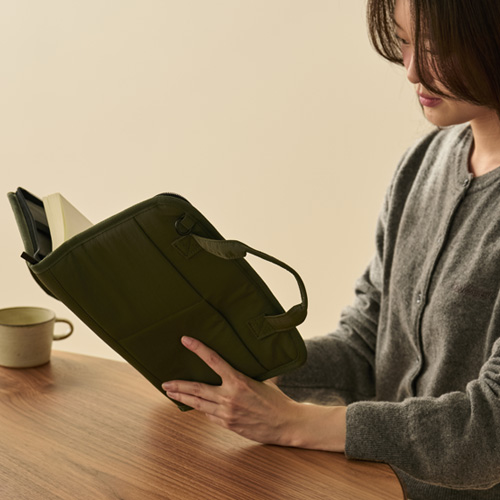 [4개세트]북 백(카키)+북커버(머스타드)+제로퍼제로 키링+카드 케이스 세트