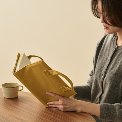 [4개세트]북 백(카키)+북커버(머스타드)+제로퍼제로 키링+카드 케이스 세트