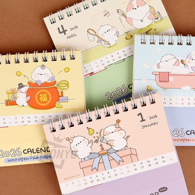 [쓰임] 오목눈이 2026 미니 탁상 캘린더